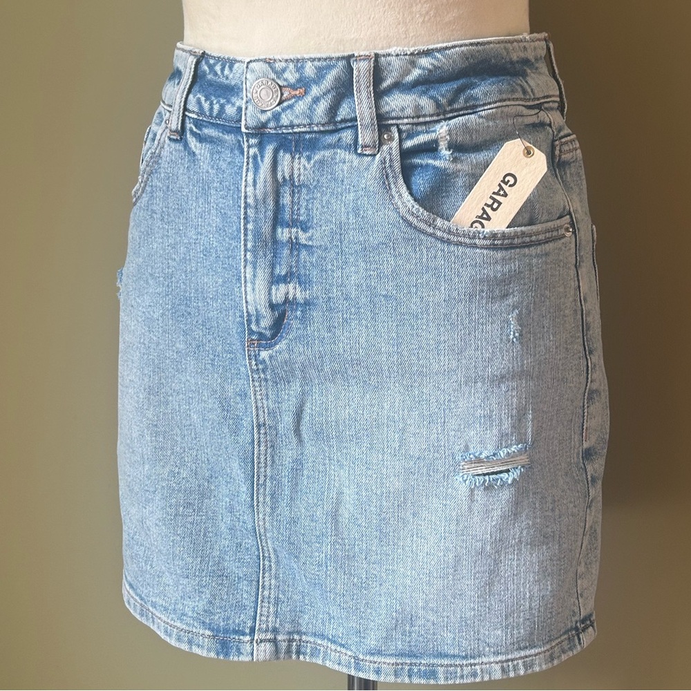 Garage High Rise Jean Skirt